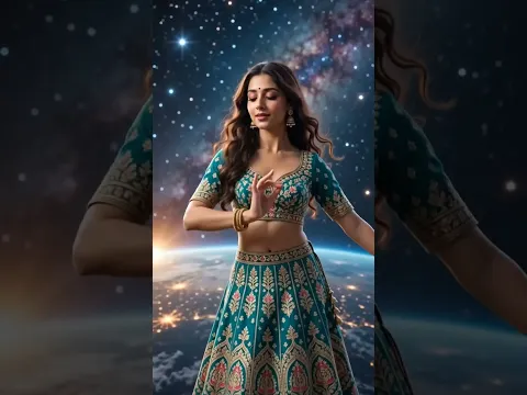 Indian Girl Dancing in Orbit 🌍✨ | Dance Beyond Earth | Space Dance #Shorts
