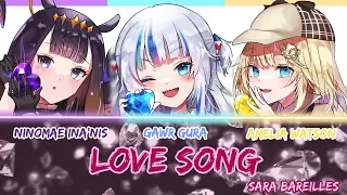 gura amelia and ina sing love song by sara bareilles