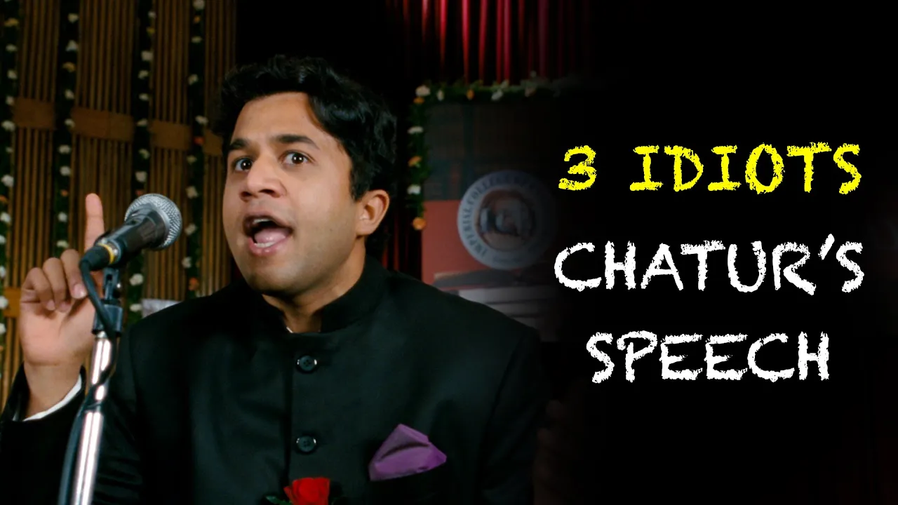 Chatur's speech - Funny scene | 3 Idiots | Aamir Khan | R Madhavan | Sharman Joshi | Omi Vaidya