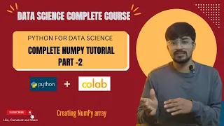 NumPy in python - part 2 NumPy array Python for Data Science full course
