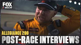 Layne Riggs Rajah Caruth more post-race interviews from Allegiance 200 NASCAR on FOX