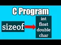 Write a c program to find the size of int float double and char vision academy