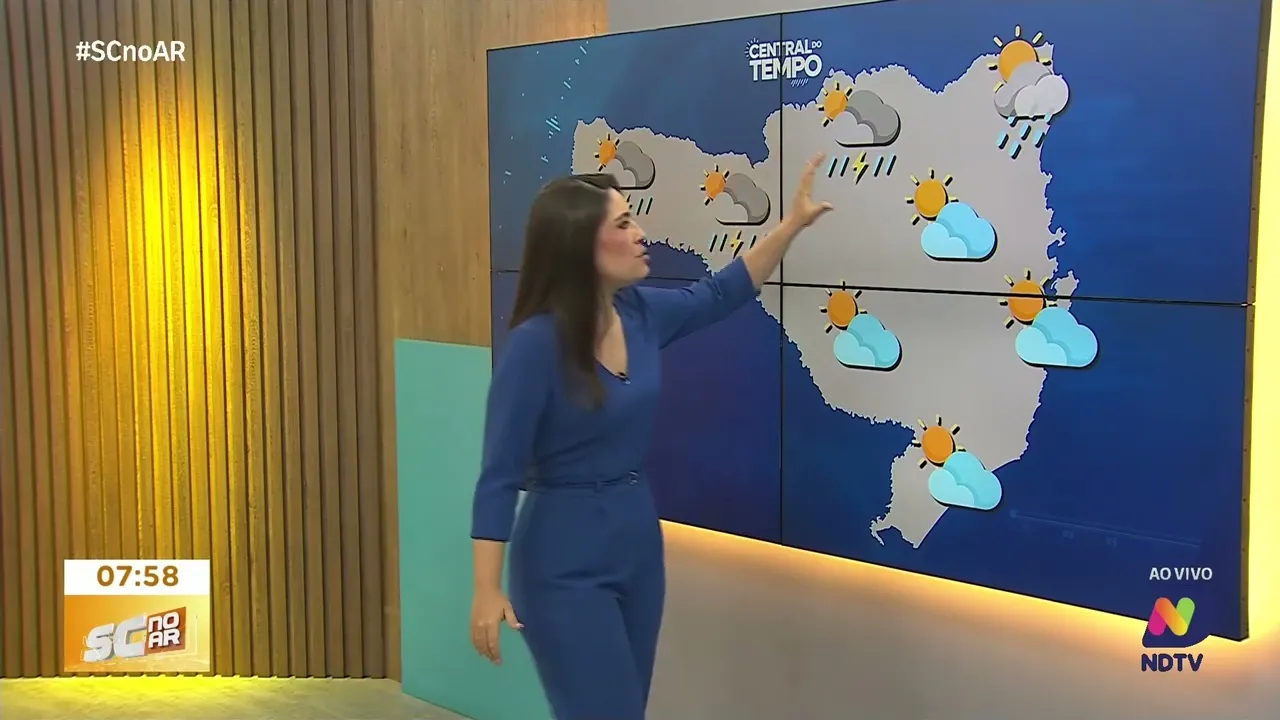 Central do tempo - Chuva e tempestades isoladas: previsão do tempo para os próximos dias em SC