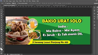 how to design a meatball business banner using photoshop