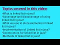 Linked List in Java Implementation of LinkedList Methods and Constructors in LinkedList
