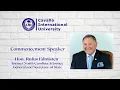 2026 CIU Virtual Graduation Commencement Speaker Honorable Rufus Edmisten