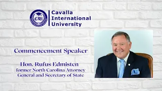 2026 CIU Virtual Graduation Commencement Speaker Honorable Rufus Edmisten