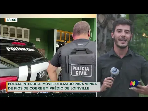Polícia interdita imóvel utilizado para vendas de fios de cobre, em Joinville