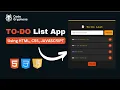 JavaScript TO-DO List App Tutorial - Step by Step Guide in Hindi JavaScript
