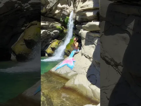 What would you ask her if you met a Waterfall mermaid? #mermaid #mermaidtail #waterfall #california