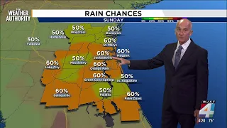 Coastal Flood Warnings continue, Increasing rain chances this weekend
