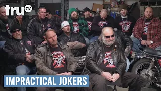 impractical jokers biker gang wedgie punishment trutv