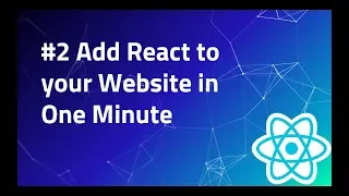 Add React in One Min React Tutorial React createElement ReactDOM render