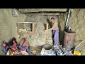A Single Woman Living by the Wild Zagros River | Skillfully Building a Brick Shelf in Her Shelter