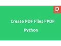 Create PDF files in Python using FPDF