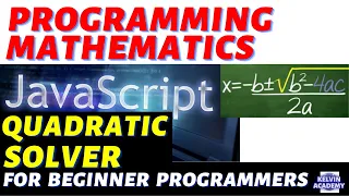 JavaScript Quadratic Equation Solver Program for Beginners Programming Mathematics