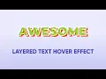 Layered Text Hover Effect using HTML CSS