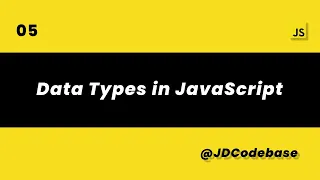 JavaScript Data Types JS Tutorial for Beginners to Advanced JDCodebase