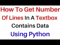 Python Count Number of Lines in Text File PY Code Tutorial