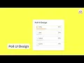 How to Create Poll UI Design using HTML CSS JavaScript