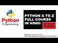 Python Full Course In Hindi - All In One Python Course