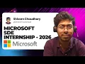 Microsoft SDE Internship - 2026 Multiple Internship Opportunities Free Resources Guide