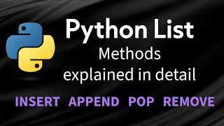 Python List Methods append pop insert remove Python Wala Dost
