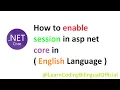 How to enable session in asp net core in English