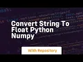 convert string to float python numpy