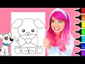Coloring a Valentine s Day Puppy Coloring Page Ohuhu Art Markers