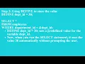 Managing Substitution Variables with DEFINE and UNDEFINE Commands Q2 Oracle L23 P1 SMILE ROAD