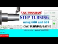 STEP TURNING CNC PROGRAM-HOW TO WRITE AND EXECUTE USING G00 and G01 - LINEAR INTERPOLATION-IN TAMIL