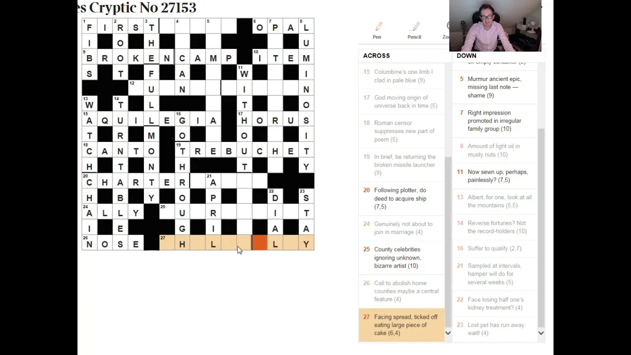 Guided Solve Of The Times Cryptic Crossword: 26 Sep 18