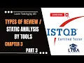 P3 C3 ISTQB Foundation Level Types of Review and Static Analysis Tools in Software Testing