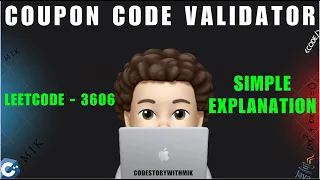 Coupon Code Validator Simple Explanation Leetcode 3606 codestorywithMIK