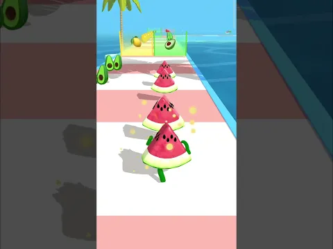 SWEET WATERMELON+AVOCADO 🥑 GAMEPLAY #3D #game #funnyvideo #어몽 #어몽어스공략