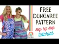 How To Make Dungarees Easy Free Dungaree Pattern DIY Overalls Tutorial