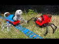 Download Lagu AYO Merakit Mainan Kereta Api Thomas Laba-laba, Train Eater, Pesawat Terbang, Excavator, Dinosaurus.