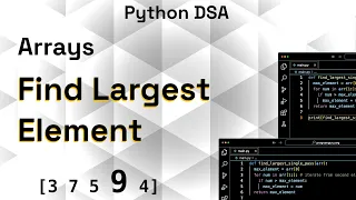 Find the Largest Element in an Array Python DSA for Beginners 2 Easy Approaches