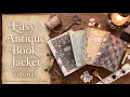 Make Your Boring Books Beautiful Faux Antique Book Jacket Tutorial DIY Book Cover All Sizes