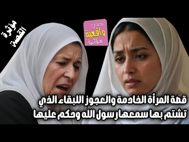 ⁣قصة المرأة الخادمة والعجوز اللبقاء الذي تشتم بها سمعها رسول الله وحكم عليها - قصة حقيقية