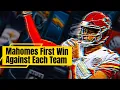 Mahomes First Win Against Every Team In Order