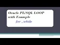 Oracle LOOP with Example