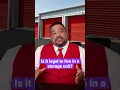 Is it legal to live in a storage unit