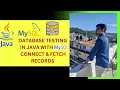 Database Testing in Java with MySQL Connect Fetch Records Interview Guide