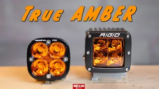 Baja Designs Factory Amber vs RIGID Industries Amber Pro comparison