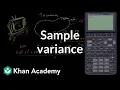 Sample variance Descriptive statistics Probability and Statistics Khan Academy
