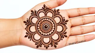 Latest Simple Front hand Mehndi | Gol tikki mehndi design | simple mehandi design| mehandi ka design
