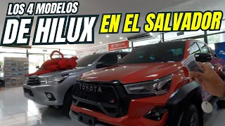 THE NEWEST 2026 HILUX MODELS IN EL SALVADOR THE GR THE FULL FULL AND THE INTERMEDIATE 