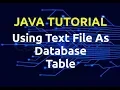 Java Tutorial Text File As Database Table Episode 1 Insert Data In Table
